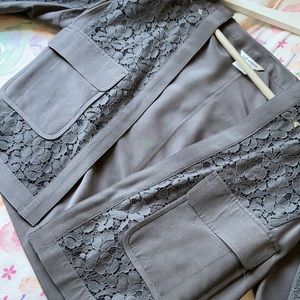 Club Monaco Silk And Lace Blazer